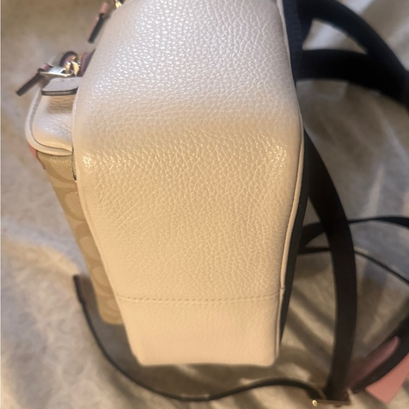 Coach Tan and Pink Cherry Print Women's Bag - Picture 5 of 6